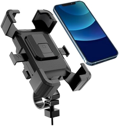 Bike Phone Mount Holder, Motorcycle Phone Mount, 3rd-Gen Anti Vib...