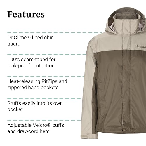 Image of MARMOT Men's Precip Eco Waterproof Rain Jacket - 100% Recycled, Breathable, Lightweight, Packable Raincoat