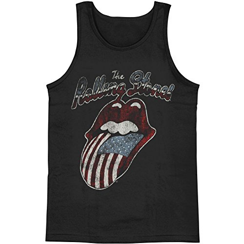 Rolling Stones Tongue Tour of America '78 Men's Tank Top - Black (Large)