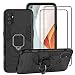 Produktbild Y&EU Hülle +2 Panzerglas Schutzfolie für OnePlus N100 / OnePlus Nord N100, Hybrid Rüstung Defender Heavy Duty Silikon Handyhülle stossfest Schutzhülle Case Tasche mit Kickstand, Schwarz