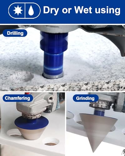 Image of SHDIATOOL Diamond Tile Drill Bits Set,Porcelain Hole Saw, Cutter for Marble Ceramic Granite 10pieces(6 /6 /20 /25 /35 /50 /75 /100mm /2 inch)