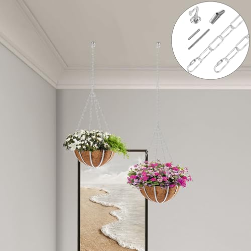 Image of 6 Ft Heavy Duty Hanging Chain Kit for Lighting Fixture (Chrome) | for Lighting Fixture, Chandelier, Pendant, Lantern, Swag Lamp, Plant /Flower Basket, Bird Feeder