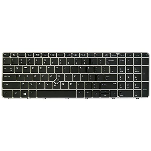 Clavier US rechange pour ordinateur portable HP EliteBook 850 755 G3 G4 argenté