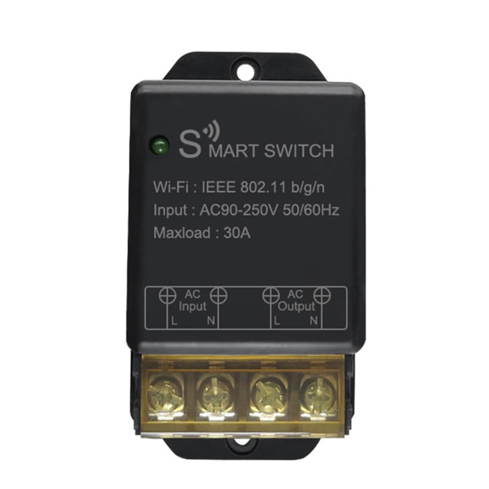 Muqeu Light Home Wifi Switch 30A Ac90-250V Wireless Remote Control On Off Diy Circuit Breaker Works With Home
