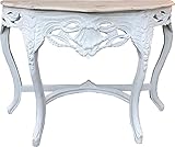tisch marmorplatte antik Breite ca 118 cm Casa Padrino Barock Konsolentisch Weiss/Creme mit Marmorplatte - Konsole Möbel Antik Stil