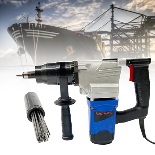 Scrostatore Elettrico Ad Aghi Disincrostatore pneumatico ad aghi, compatto, per la rimozione della ruggine, di livello industriale, da 1100 W, per ruggine industriale, rimozione della ruggin