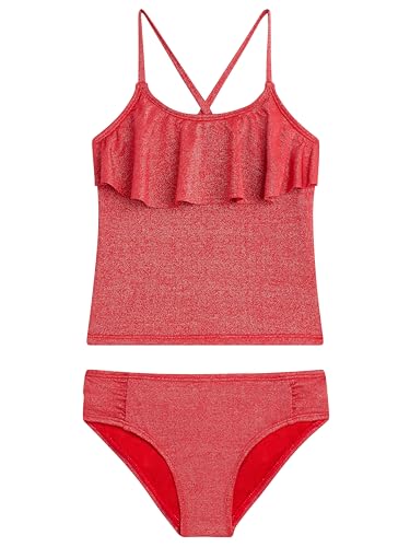 Image of Kanu Surf Girls' Charlotte Flounce Tankini Beach Sport 2-piece Swimsuit