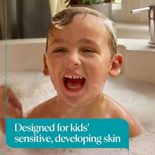 Image of Aveeno Kids Sensitive Skin Face & Body Wash, Nourishing Oat Extract, Wash Away Dirt and Germs Without Drying, Kids Body Wash is Tear-Free, Hypoallergenic, Sulfate- & Dye-Free, 18 Fl Oz