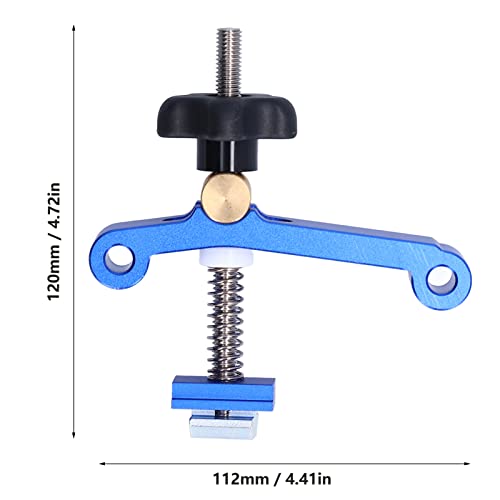 Image of Press Plate Clamps, Aluminum Alloy T Track Positioning Fixtures for Woodworking & Metalworking, Blue