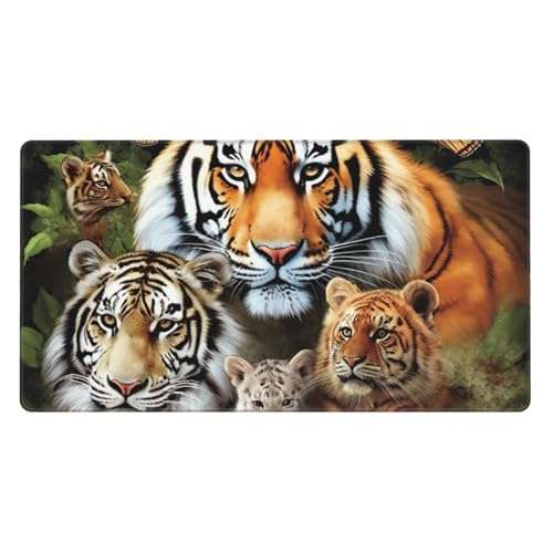 Grand tapis de souris de jeu fauve pour un bureau ordonné