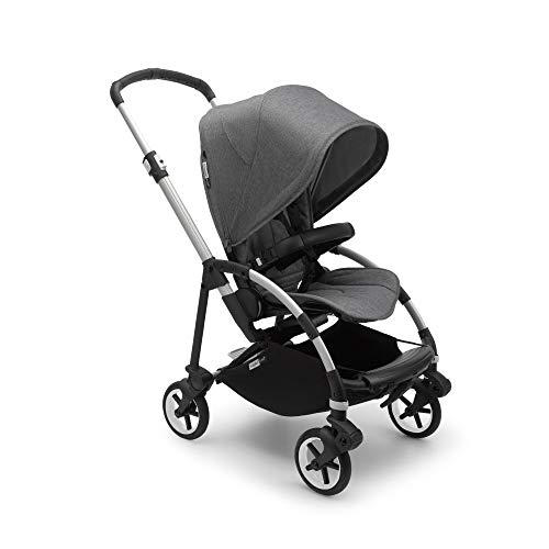 Bugaboo Bee 6 Paseo completo, plegable y ligero, se convierte en cochecito, aluminio/gris melange - gris melange