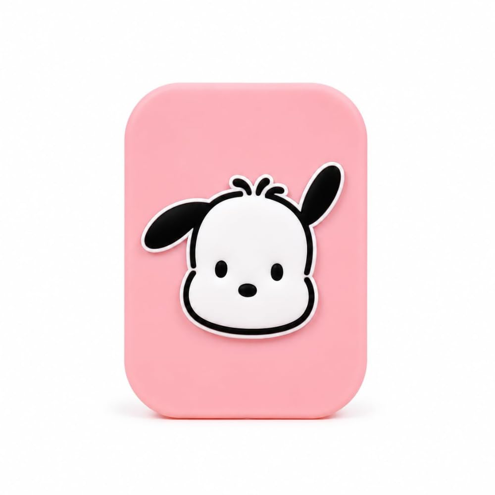 Cartoon 2-in-1 Compact Mirror with Mini Comb for Girls | Cute Pocket Makeup Mirror | Portable Travel Beauty Accessory | Pink Dog & Purple Doll Design (Pink Dog)-image-14