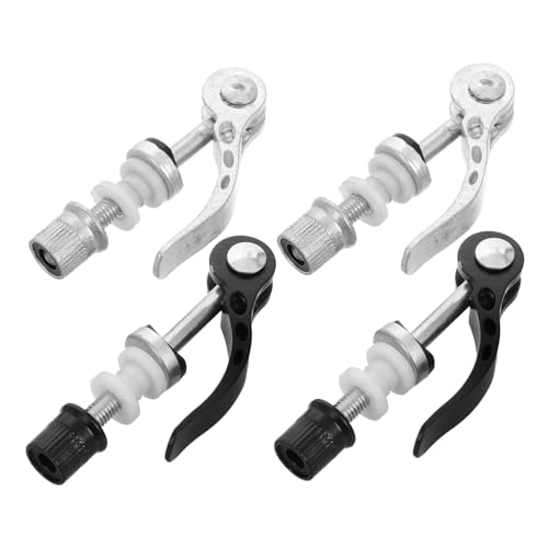 HEMOTON 4pcs Quick Release Lockable Seat Clamp Aluminum Alloy Bike Seatpost Clamp Mountain Bike Seat Quick Release for Cycling