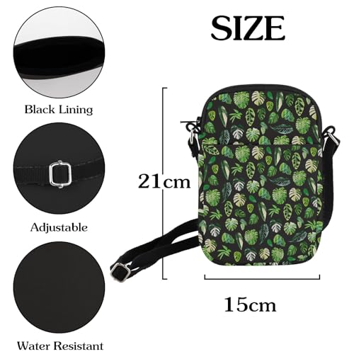 HOLLP Monstera Leaf Bag Monstera Leaves Crossbody Bag Tropical Leaf Gift Plant Lover Gift2