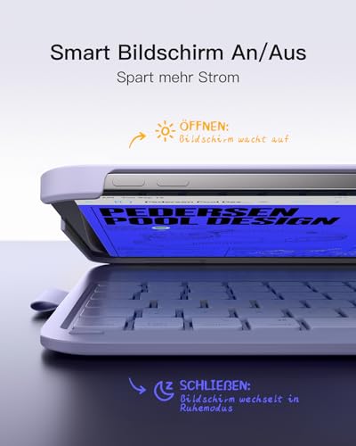 Inateck iPad 11(A16) Hülle mit Tastatur, iPad 10 Gen. Hülle mit Tastatur, für iPad Air 11" M4/ M3/M2 (2026/2025/2024),Air 5/4, Pro 11,QWERTZ,Ultraleichte Tastatur mit Stifthalter,AirTap BK2007 5