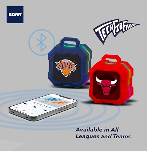 SOAR NBA Shockbox LED Wireless Bluetooth Speaker - Water Resistant IPX4, 5.0 Bluetooth with Over 5 Hours of Play Time - Small Portable Speaker - Officially Licensed NBA, Perfect Home & Outdoor Speaker - image 6