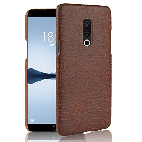Compatible con Meizu 15 Funda,Funda Protectora para teléfono 2 en 1 (PC+Piel) Brown