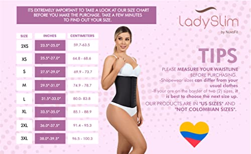 Lady Slim Fajas Colombianas Reductoras Y Moldeadoras para Mujer Underbust Latex Waist Trainer Hourglass Body Shaper for Women Beige XS