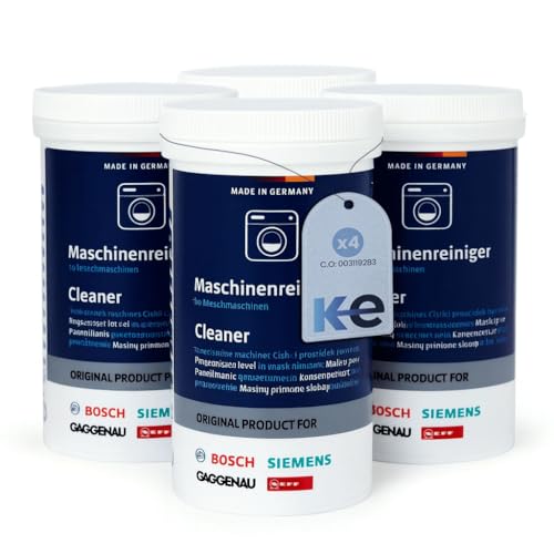 ANAKEL HOME Limpiador Lavadora 00311928 Compatible con Lavadora Bosch, Siemens, Gaggenau y Neff | Formato Polvo, 4 Unidades x 200 gr