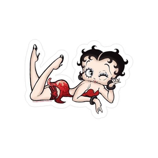 Amazon.com: CafePress Betty Boop Red Sequins Small Die Cut Sticker