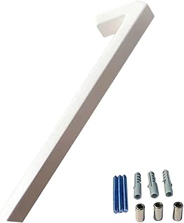 Queenbox 4.9in Zinc Alloy Floating House Number 1, 3D Effect Waterproof Address Mailbox Street Number for Home Office Hotel Wall Wood Door, White