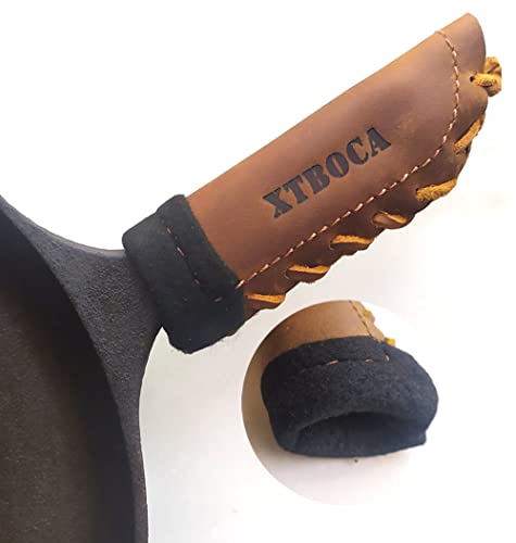 Xtboca Genuine Leather Pot Handle,Leather Holder Covers,Panhandle Pot Holder ,Leather Potholder,Cast Iron Handle Cover , Cast Iron Skillet ,Cast Iron Skillets,Handmade 1Pc #TOP4