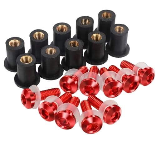 I[goC̃lW Compatible With Yamaha For NMAX155 For NMAX125 2020 2021 2022 2023 Ή I[goC M5 h{g htlW bV[ibg 10(Red)