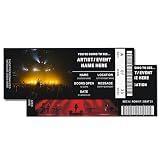 Custom Concert & Sports Tickets - Personalized Fake Ticket Souvenir for Birthday, Anniversary, Party Invitation，Valentine's Gift - Customizable Name, Date, Venue - Realistic Vintage Design