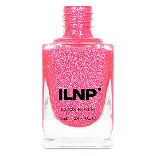 Image of ILNP Misbehaving - Vivid Neon Pink Holographic Sheer Jelly Nail Polish