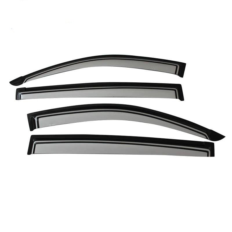 Deflectores Viento Deflector Lluvia Ventana Contra La Lluvia Para Para Triton MQ MR L200 2015-2021 Visera Ventana Puerta Protector Contra Lluvia Viento Deflectores Ventanas Laterales(Sliver)