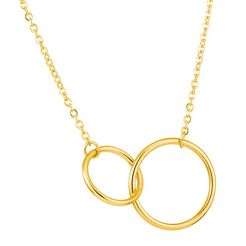 Collier double cercle initiales gravées : le cadeau parfait pour votre fille