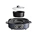 Bear Electric Indoor Grill & Shabu-shabu All-in-one Pan - Multi-functional, Black, Stainless Steel, Modern Style