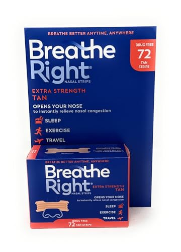 Breathe Right Extra Strisce nasali di forza, 72 strisce