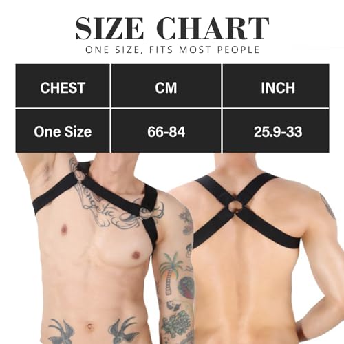 Image of Mens Harness Belt Nylon Elastic Body Shoulder Strap Sexy Halter Club Wear Cosplay Costume