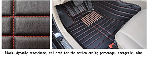 Okutech For Kia 3D Full Surrounded Floor Mats & Car Mats New Generation Ultimate Custom Fit Luxury Floor Liner (Black Red Line) (Kia Cadenza K7 (2008-Newest)) #TOP6