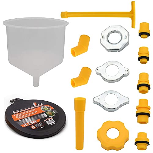 Accessoires de voiture anti-fuite avec 15 entonnoirs en plastique