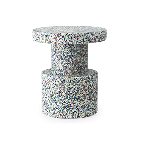 Normann Copenhagen Hocker Bit Stool aus Polyethylen in der Farbe: Weiß/Multi, Größe: 36 x 42 cm, 603007
