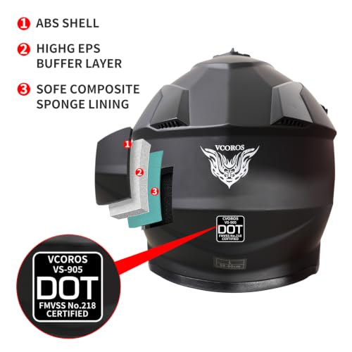Image of VCOROS Youth Kids Dirt Bike Helmets,Kids Motocross Helmets DOT Approved