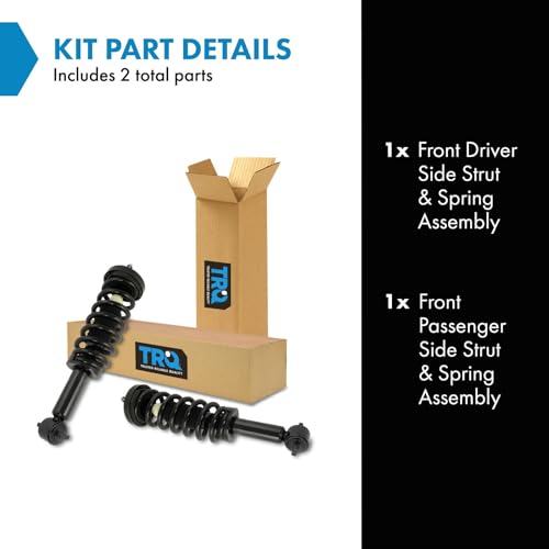 Image of TRQ Front Driver and Passenger Side Strut and Spring Assembly Set Loaded | For 14 Ford F-150 4 Wheel Drive XL XLT Lariat