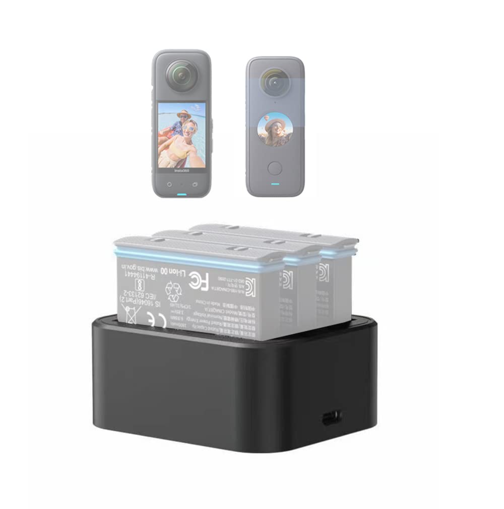 Fast Battery Power Charger for Insta360 X3 and X2 max 3 Ways
