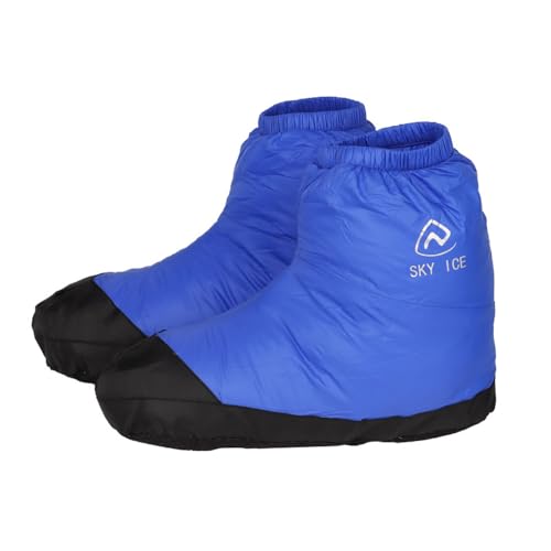 lvifloae Down Slipper Boots Lightweight Down Socks Stuffed Booties Feet Covers (M)