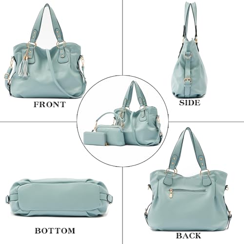 Image of Women Large Crossbody Bags Ladies Satchel Shoulder Handbags Purse and Wallet Set for Women Totes Hobo Purses