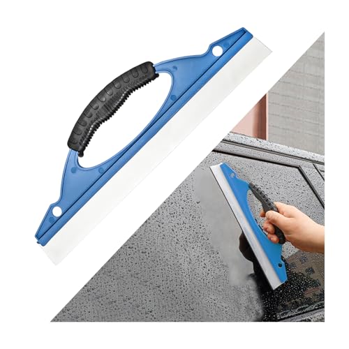 DXQN Car Water Squeegee, Silicone Flexible Water Blade for Car Drying with Non-Slip Grip, Universal Quick Drying Squeegee Wiper for Windshield Window Glass Mirror, Car Accessories