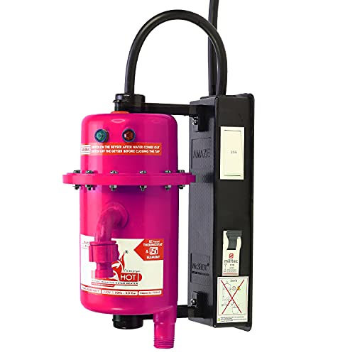 Mr.SHOT® AMAZE Fitted with Miniature Circuit Breaker and ON OFF Switch/Made of First Class ABS Plastic/Water Inlet and Outlet Threaded Model/Manual Reset Model/Color PINK