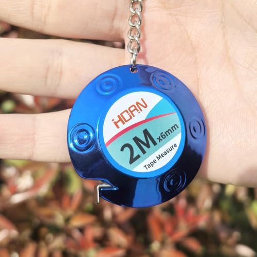 Cinta métrica compacta 2m con llavero color azul miniatura 4