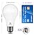Super Bright 50/100/150W 3-Way A21 LED Light Bulb, 800/1600/2200 Lumens, 2700K Soft White, Non-dimmable, E26 Base, UL Listed, 2-Pack