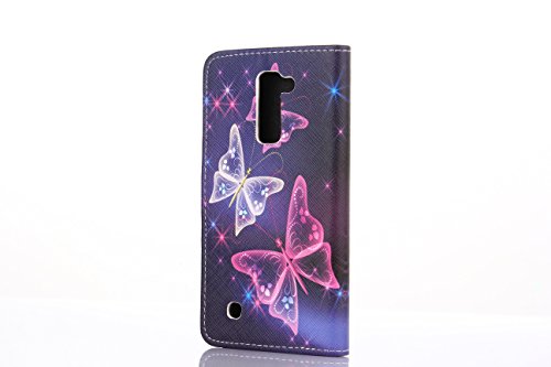 Tinxi® Custodia Pelle Artificiale per LG K10 Case