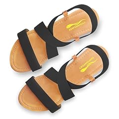 Black Flat Sandals for Women