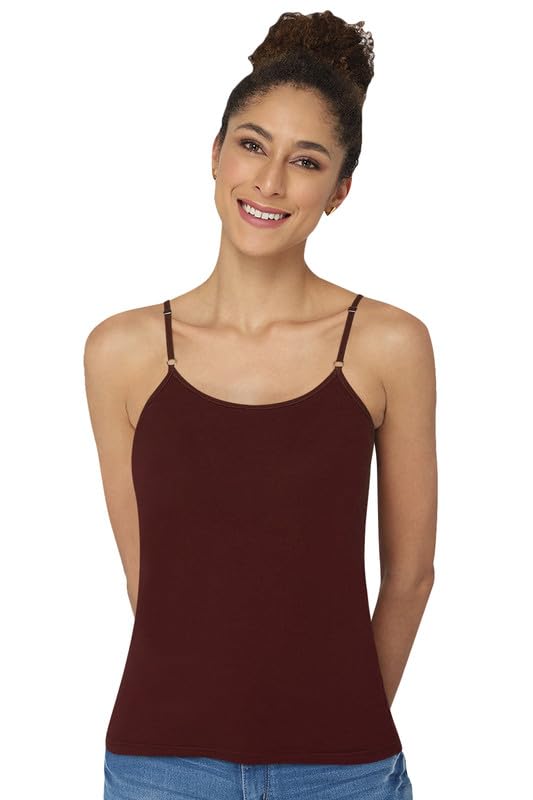 Image of Intimacy Cotton Camisole for Women with Adjustable Spaghetti Straps Comfortable Everyday Wear Camisole Slip for Women