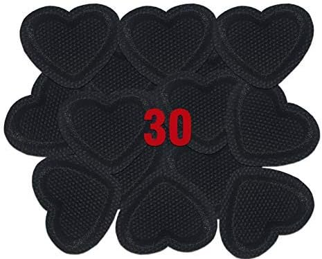 Iron On Patches - Black Heart Patch 30 pcs Iron On Patch Applique A-53